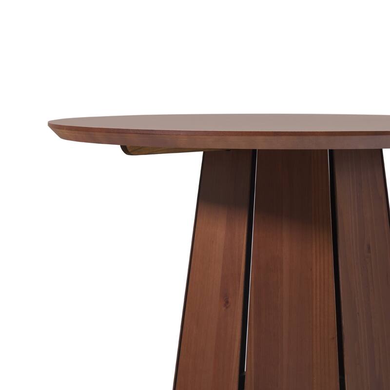 Middlebrook Designs 48 inch Round Solid Wood Pedestal Dining Table