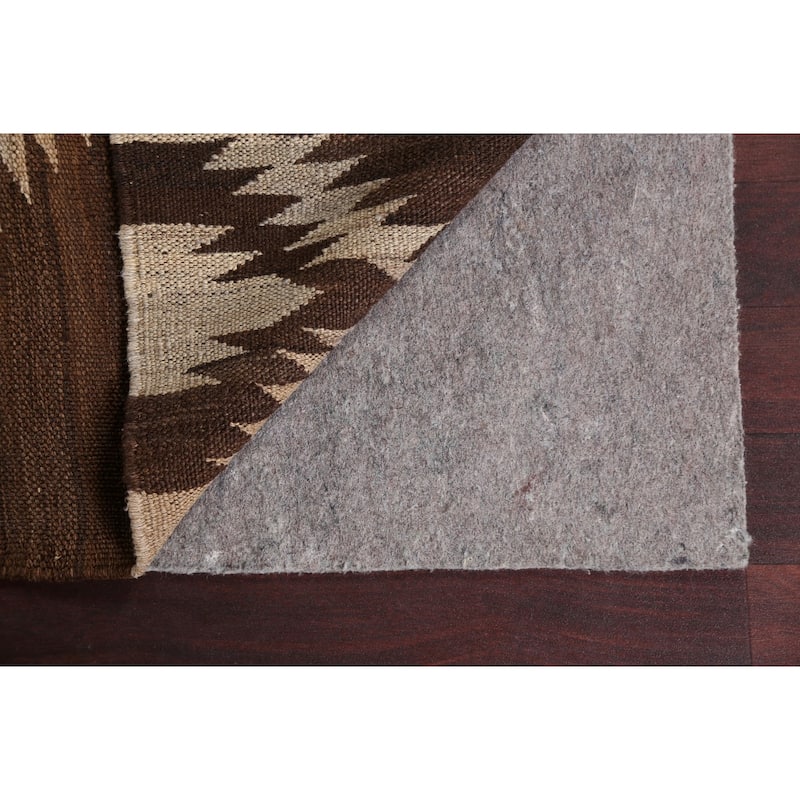 Natural Dye Tribal Geometric Kilim Oriental Wool Area Rug Flat-weave - 4'11" x 6'7"