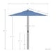 preview thumbnail 5 of 3, North Bend7.5 Foot Crank Lift Auto Tilt Patio Umbrella Outdoor Rated Acrylic Fabric by Havenside Home
