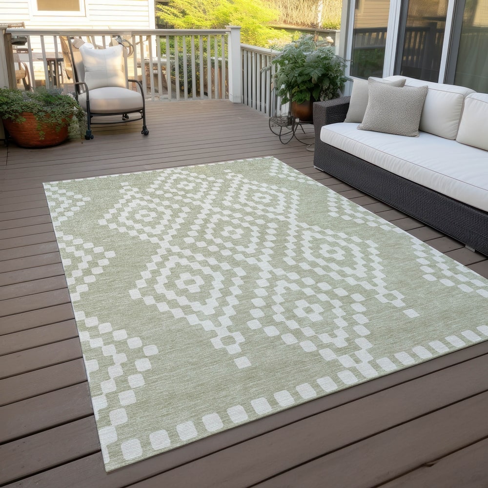 Machine Washable Indoor/ Outdoor Chantille Moroccan Boho Rug