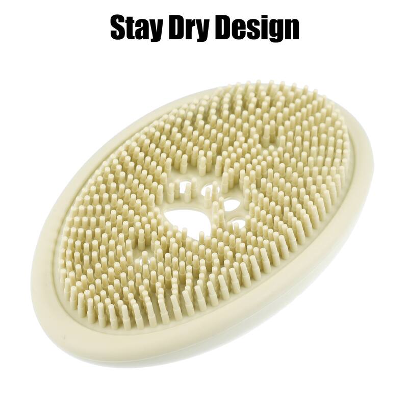 Soap Dish Soap Cleaning Storage for Bathroom Kitchen Silicone 11.5x7cm