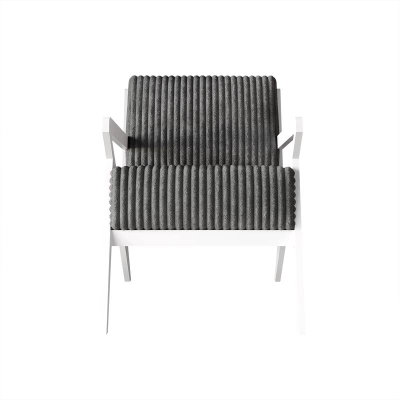 CraftPorch 2 Pieces Chic Modern Velvet Upholstered Chair - Grey