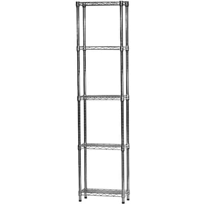 Shelving.com Chrome Wire Shelving with 5 Shelves - 8"d x 18"w