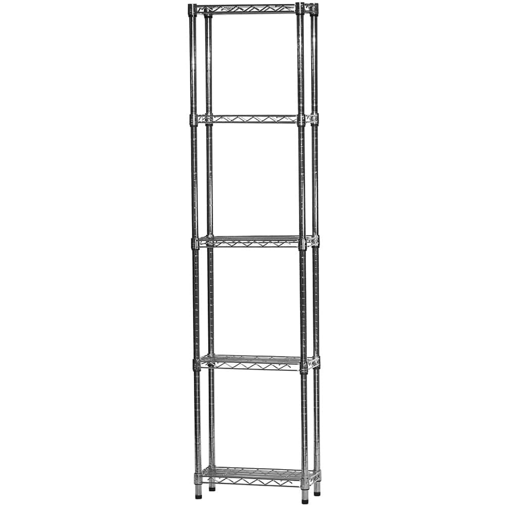 Shelving.com Chrome Wire Shelving with 5 Shelves - 8"d x 18"w