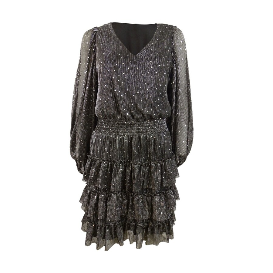 vince camuto silver dress VINCE CAMUTO STUNNING Silver Elegant Sequin Shift Cocktail Dress ( Sz. 2 )  NWT