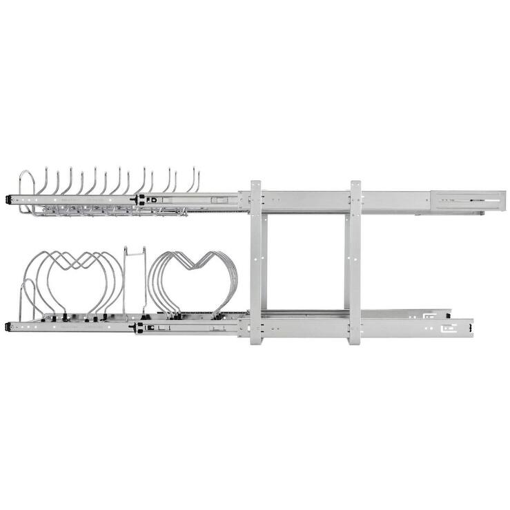 Rev-A-Shelf 5CW2 Series Pull Out 2 Tier Cookware Organizer for 12 Inch