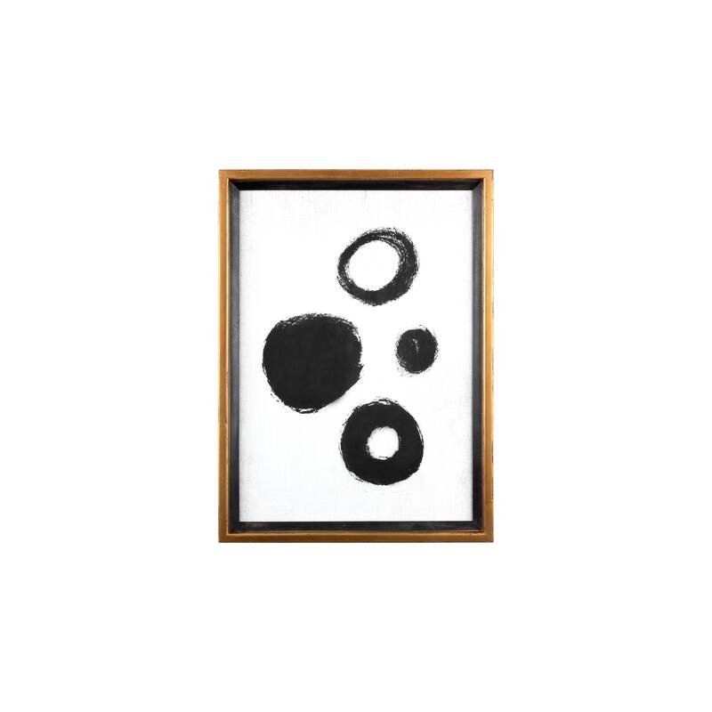 Black & White Abstract Wood Framed Wall Decor (Set of 3 Designs)