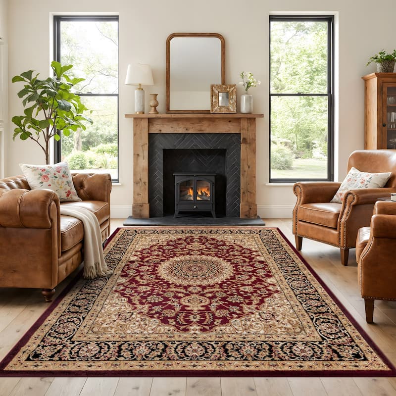 World Rug Gallery Traditional Oriental Medallion Area Rug