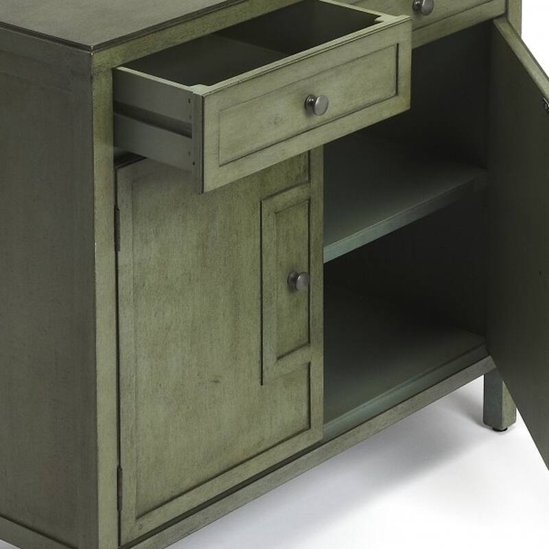 HomeRoots Imperial Green Console Cabinet - 31' X '30' X '14