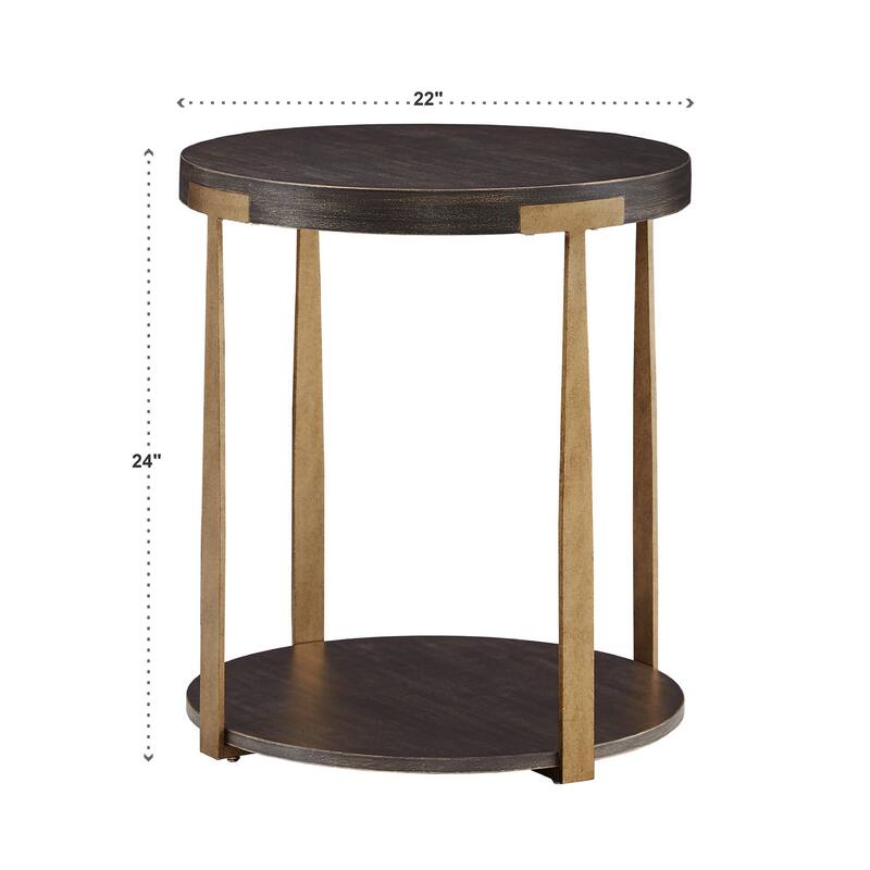 Jensen Wood and Metal T-Brace Tables by iNSPIRE Q Artisan