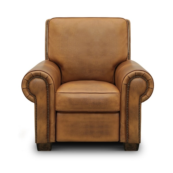 slide 1 of 10, Valencia Top Grain Hand Antiqued Leather Traditional Recliner