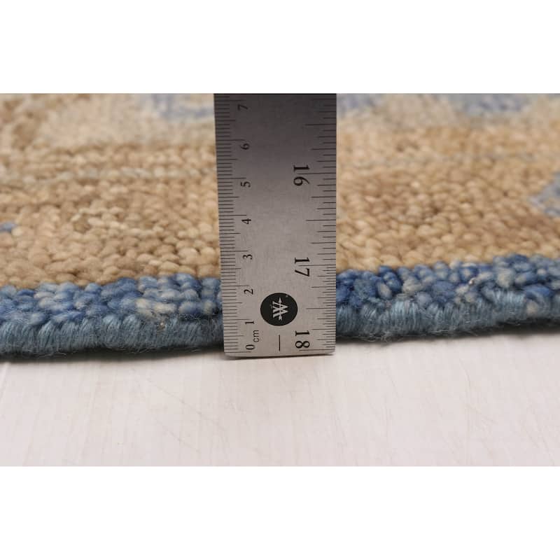 ECARPETGALLERY Hand-knotted Jules Serapi Navy Wool Rug - 7'10 x 9'9