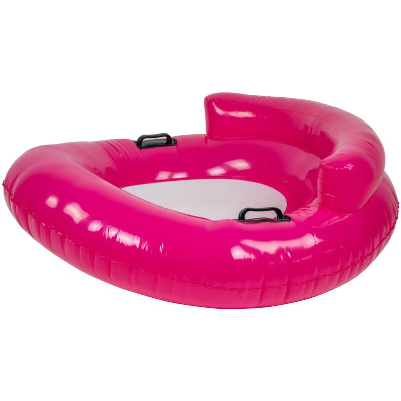 43 quot Pink Bubble Seat Inflatable Swimming Pool Float Bed Bath Beyond