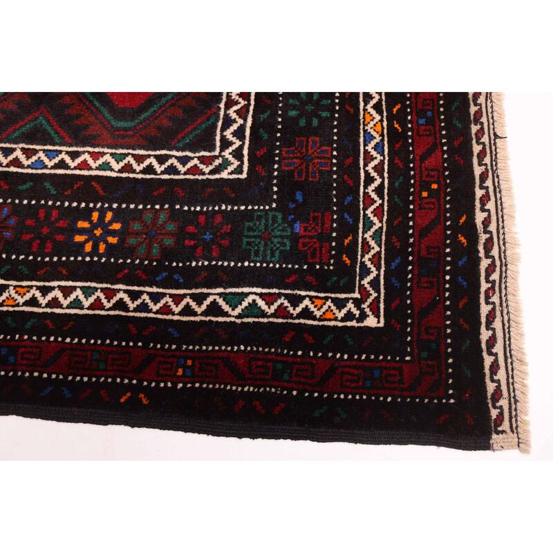 ECARPETGALLERY Hand-knotted Teimani Red Wool Rug - 4'1 x 6'8