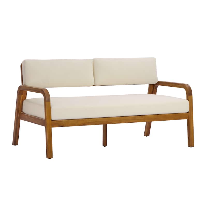 Christopher Knight Home - Solid Acacia Wood Outdoor Patio Loveseat & Coffee Table Set