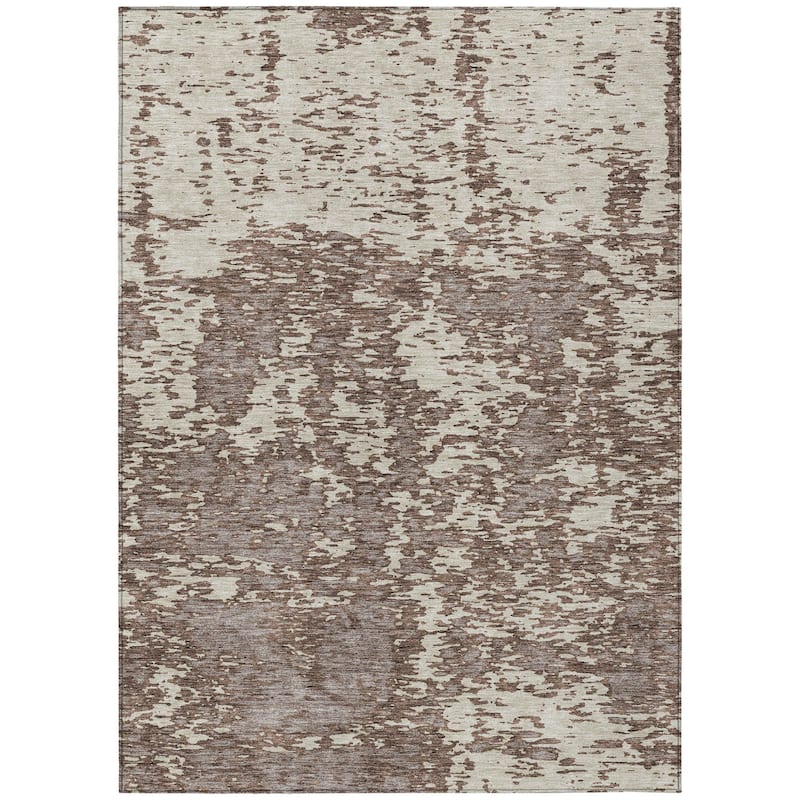 HomeRoots Abstract Transitional Rectangle Outdoor Rug
