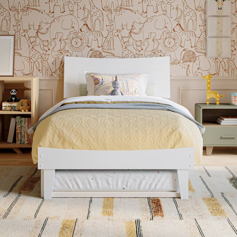 Phoenix Wood Platform Bed with Trundle