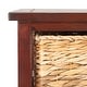 preview thumbnail 8 of 12, SAFAVIEH Halle Cherry 3 Wicker Basket Storage Unit - 17.3" x 13.4" x 29.5"