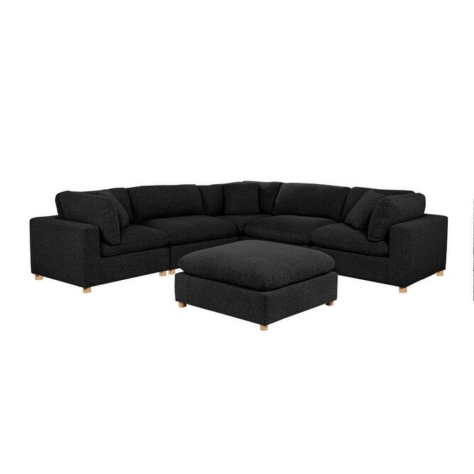 Best Quality Furniture 4-Piece Sectional Boucle Fabric