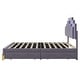 preview thumbnail 26 of 25, Full Size Velvet Upholstered Platform Bed with RGB Lights