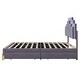 preview thumbnail 34 of 66, Queen/Full Upholstered Platform Bed with LED Lights & 4 Drawers