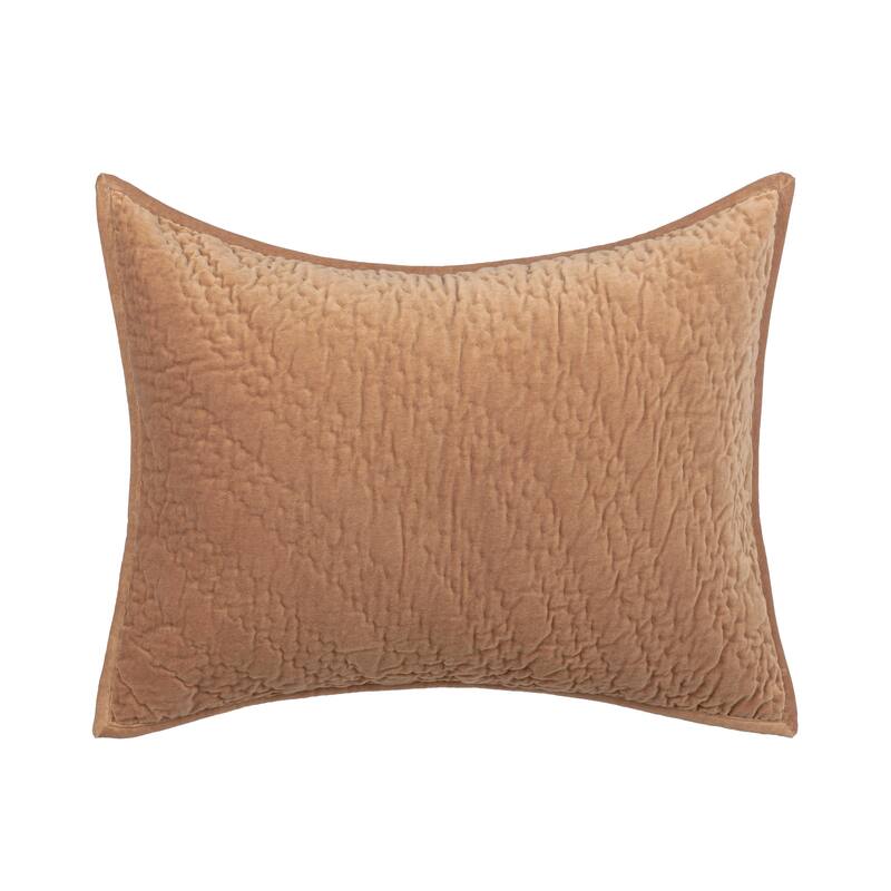 Villa by Classic Home Elms Velvet Cotton Blend Sham - Brown - Standard