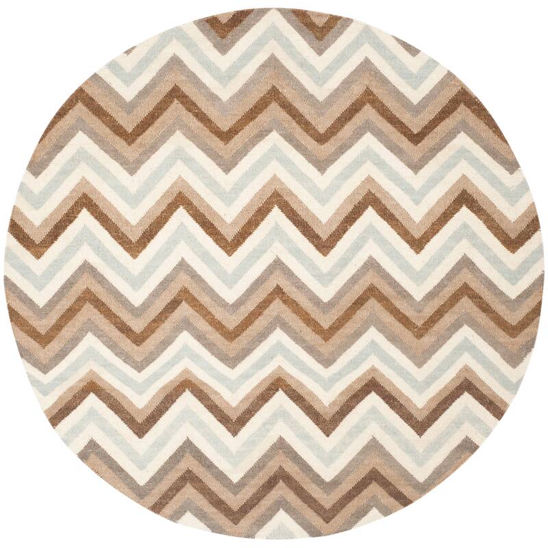 SAFAVIEH Handmade Flatweave Dhurries Manetta Modern Wool Rug