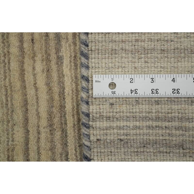 Hand Knotted Oriental 100% Wool Carpet Tribal Animal Pictorial Beige & Ivories Gabbeh Area Rug - 9' 0'' X 5' 11''