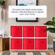 6 Pack Foldable Collapsible Storage Box Bins Shelf Basket Cube Organizer with Dual Handles -13 x 13 x 13