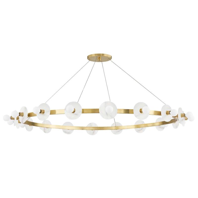 Hudson Valley Lighting Austen 18 Light 58" Wide Ring Chandelier - Aged Brass