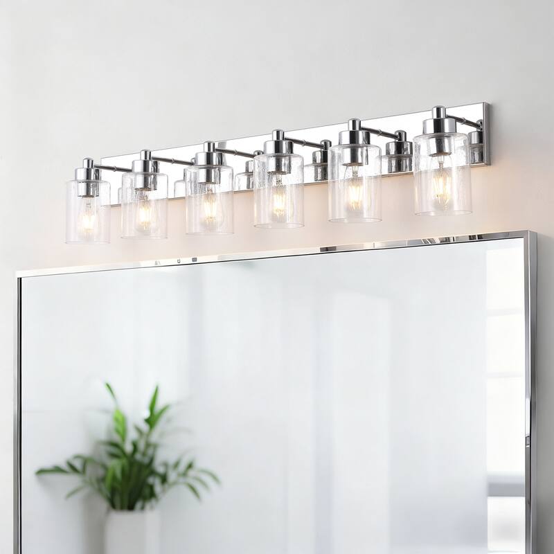 Lydia Seeded Glass/Iron LED Vanity Light, by JONATHAN Y