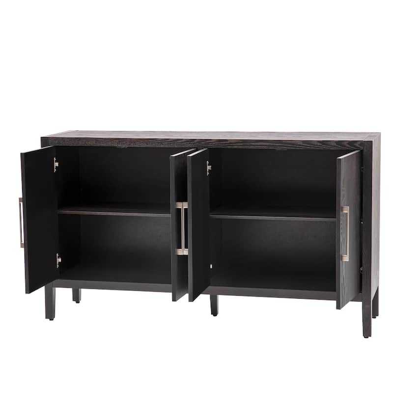 Storage Cabinet Sideboard Wooden Cabinet with 4 Metal handles