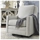 preview thumbnail 6 of 18, Kambria Contemporary Swivel Glider Accent Chair Grey