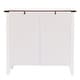 preview thumbnail 9 of 13, White Wood 2-Drawer 2-Door Sideboard Storage Cabinet - 32.83" H x 35.81" W x 15.75" D