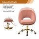 preview thumbnail 4 of 79, Ramona Modern Velvet Height Adjustable 360 Swivel Task Chair with Metal Base by HULALA HOME