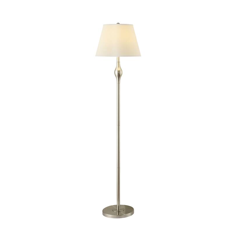 Broca Beige and Brushed Nickel 3-piece Lamp Set