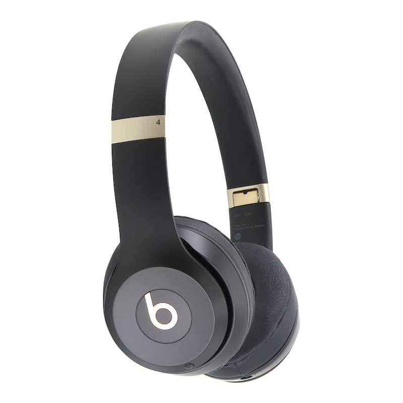Beats Solo 4 Wireless On-Ear Headphones (Black & Gold) + Ultimate Ears BOOM 3 Portable Wireless Bluetooth Speaker (Jungle Grey)