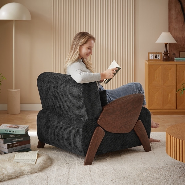 DARK GREY Accent Armchair Lounge Chair with Plush Cushioning Living Room Reading Chair Single Sofa Chair Versatile Accent Chair Bed Bath Beyond 42026826