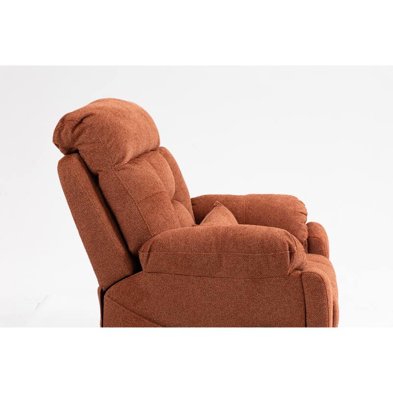 Power Lift Recliner Chair with Heat & Massage, Ergonomic Single Sofa Chair, Electric Recliner Chair with 2 Cup Holders
