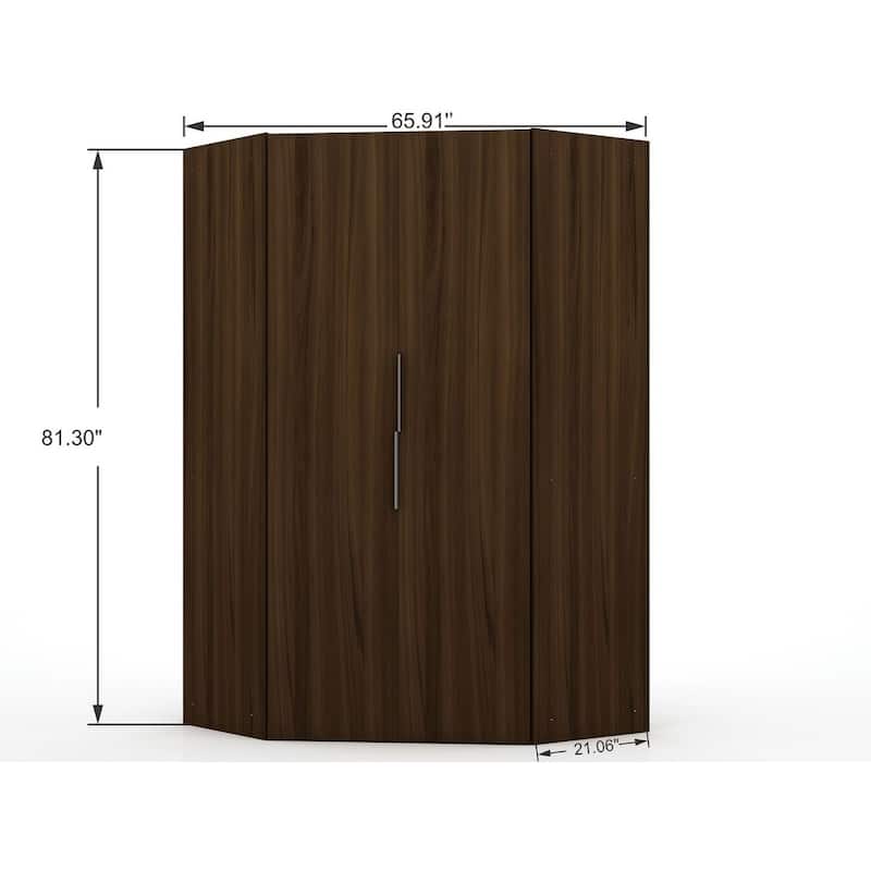 Manhattan Comfort Mulberry 2-Piece Wardrobe Closet