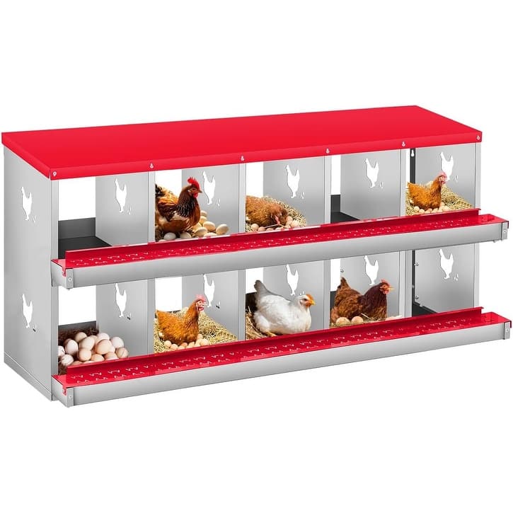 10 Compartment Nesting Box, Chicken Laying Box, Easy to Clean and Install