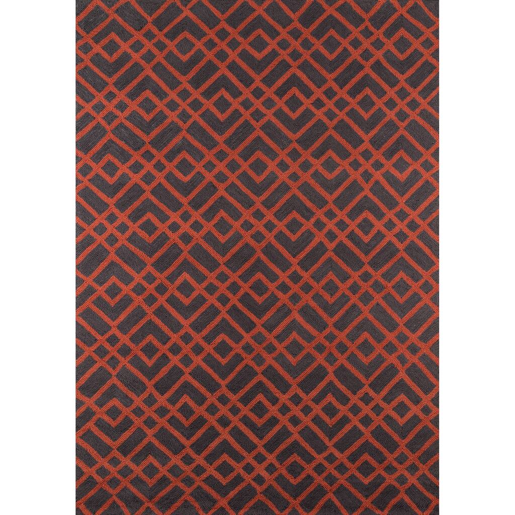 Momeni Geo Hand Hooked Polyester Contemporary Geometric Area Rug