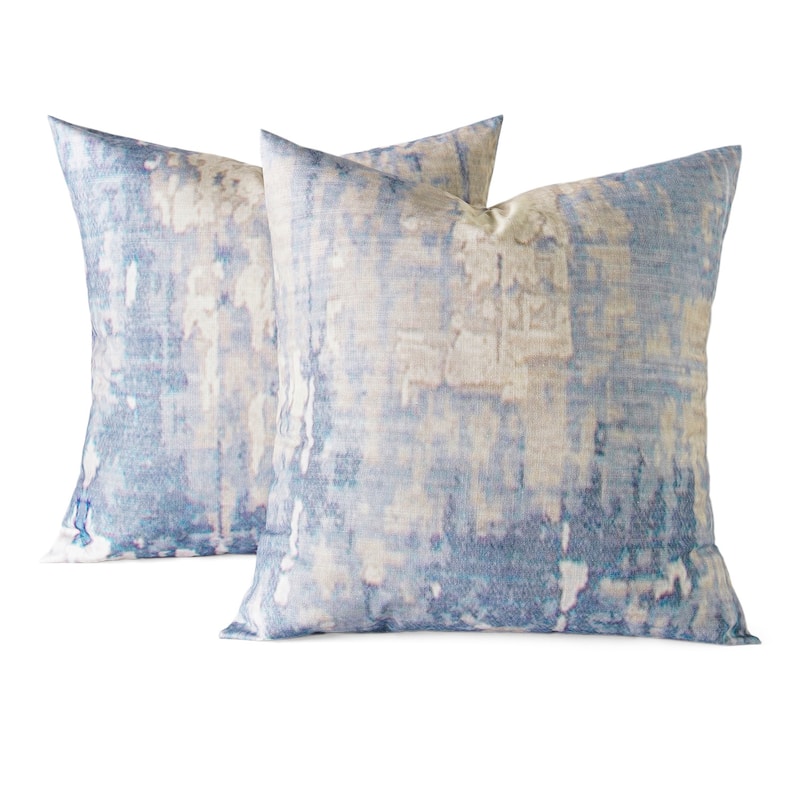 Exclusive Fabrics Printed Cotton Throw Pillow Covers 18 X 18 - Textured Decorative Pillow Covers (Set of 2)
