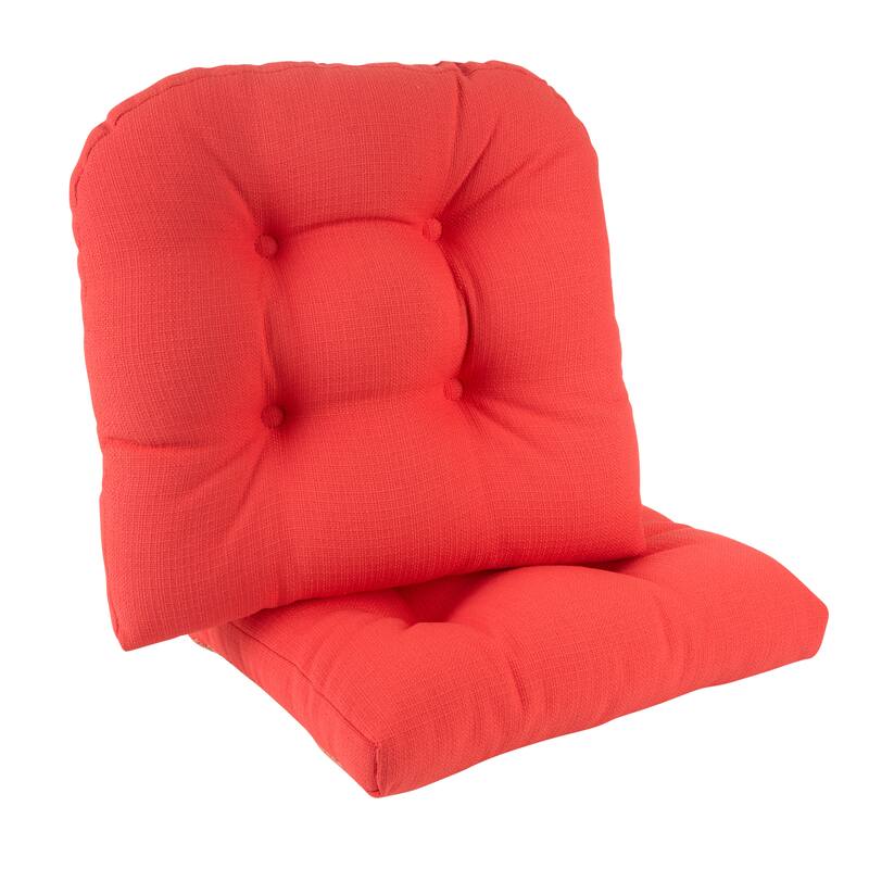 Klear Vu Gripper Omega Extra Large Dining Room Chair Cushion Set - Coral - Set of 2