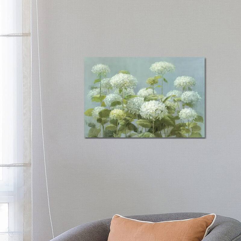 iCanvas "White Hydrangea Garden" by Danhui Nai Canvas Print - 18x26x1.5