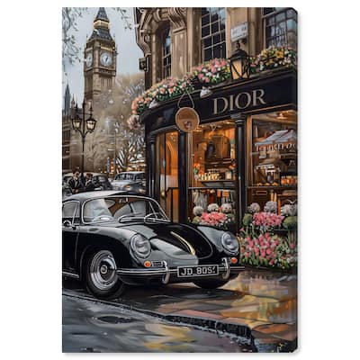 A View of London from the Car Canvas by Art Remedy, Gallery Wrapped