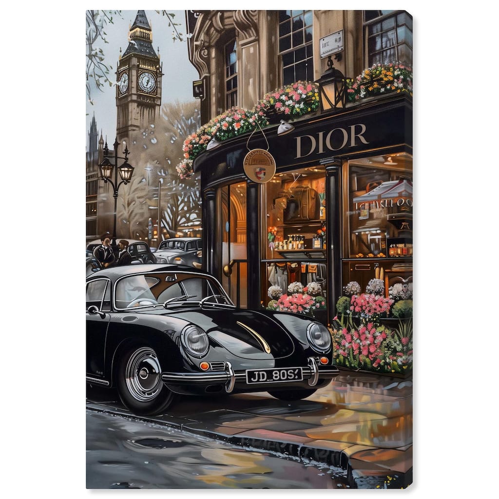 A View of London from the Car Canvas by Art Remedy, Gallery Wrapped