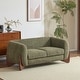 preview thumbnail 2 of 59, Alma Upholstered Boucle Loveseat by Christopher Knight Home Olive-green