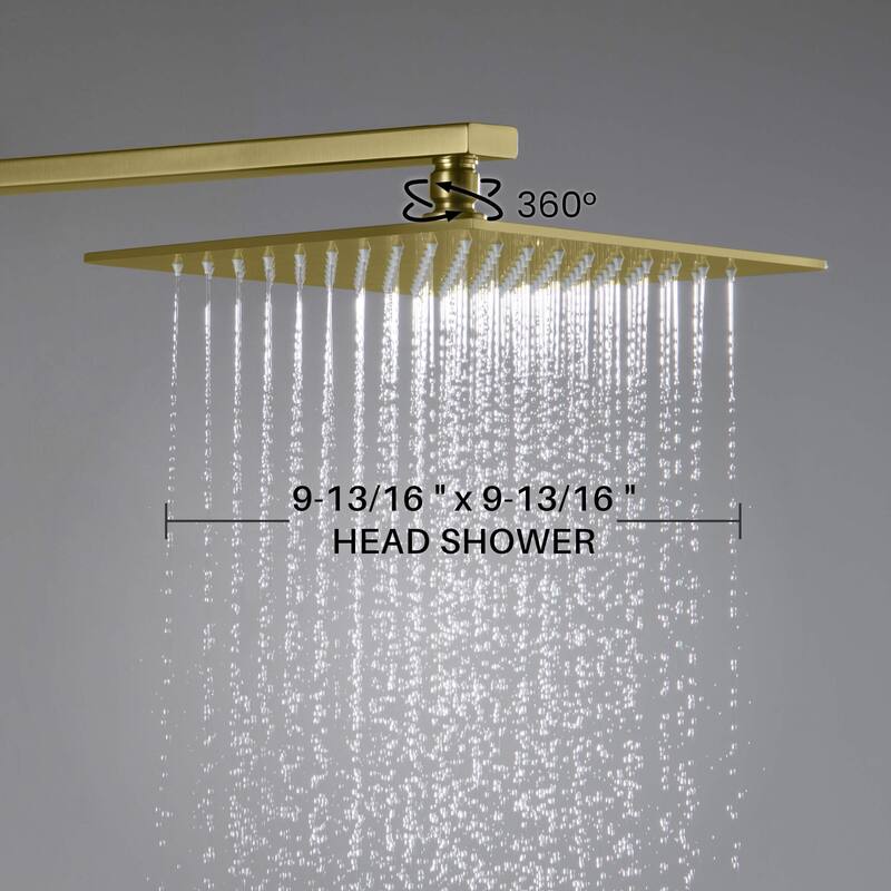 Cube 2 Function Thermostatic Shower System With Rough In Valve
