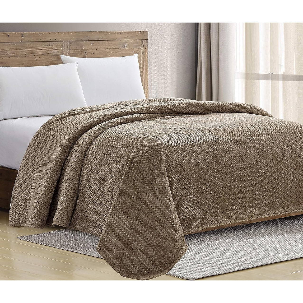 Noble House by Decor More Oversized and Extra Heavy Chevron Braided Throw Blanket 50 x 70 Mocha Bed Bath Beyond 39428406
